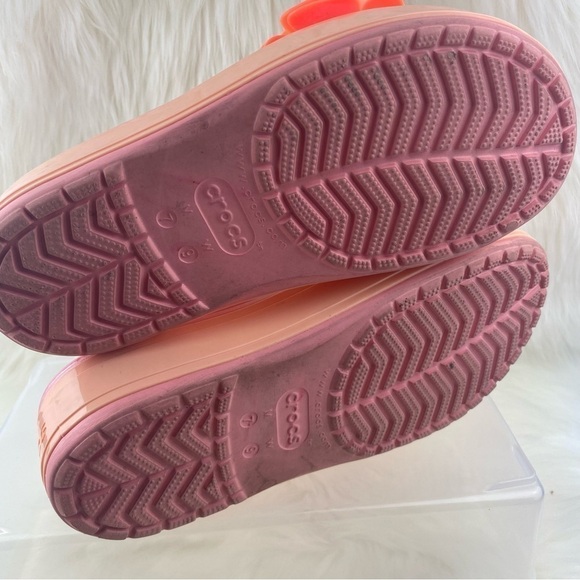 CROCS PLATFORM VIVIC BLOOMS PINK SLIDES-SANDALS SIZE 9 WOMAN - Picture 8 of 12